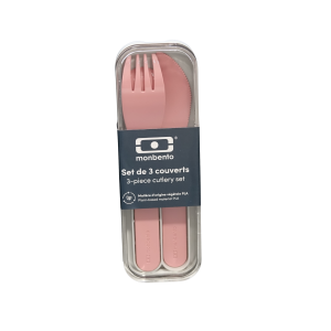 MONBENTO POCKET COLOR ROSE PLASTIQUE BIODÉGRADABLE