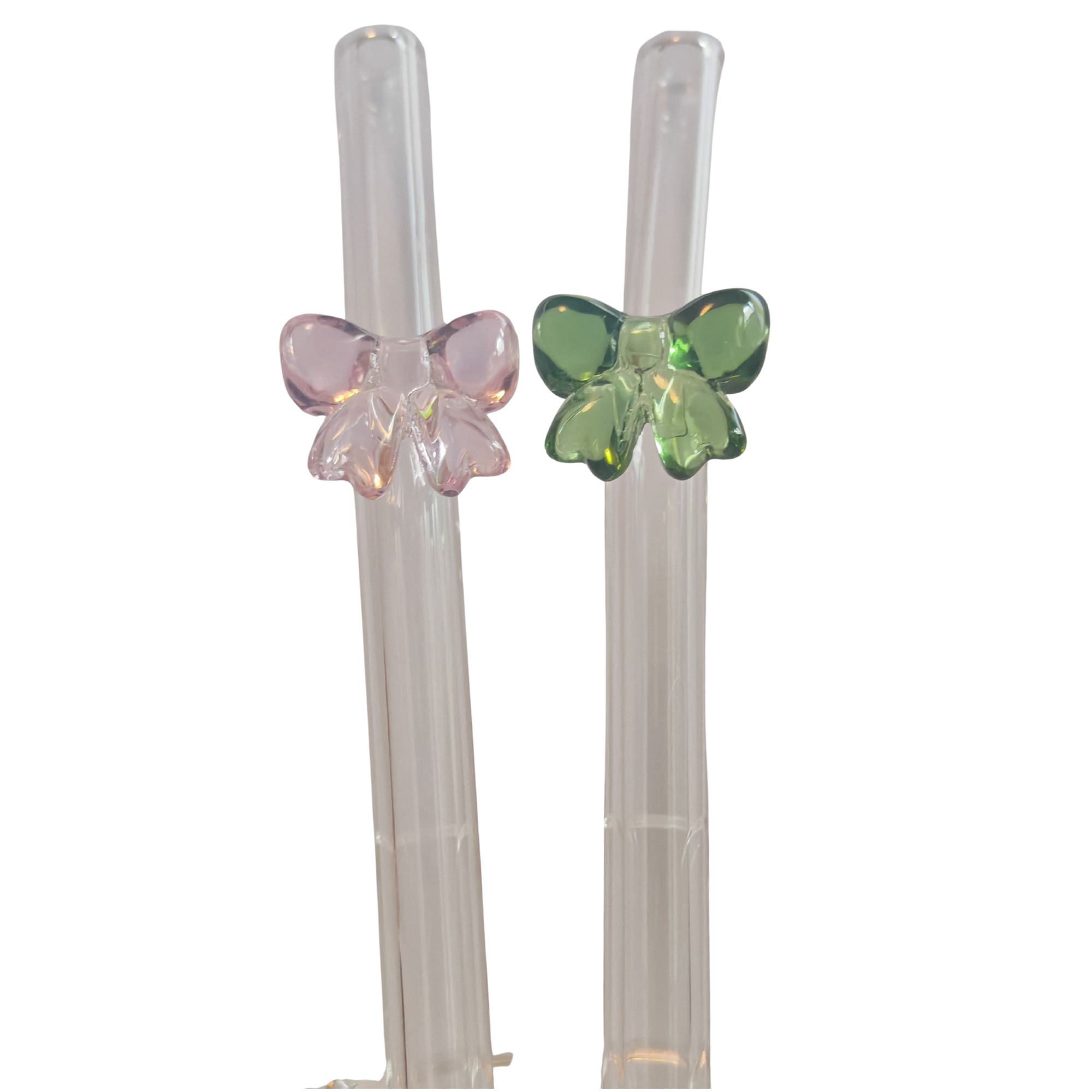 PAILLE EN VERRE NŒUD PAPILLON KAWAII