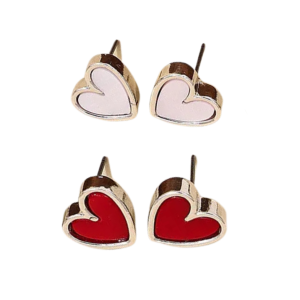 Clous d’oreilles Cœur Émaillé