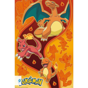 POSTER POKÉMON - TYPE FEU
