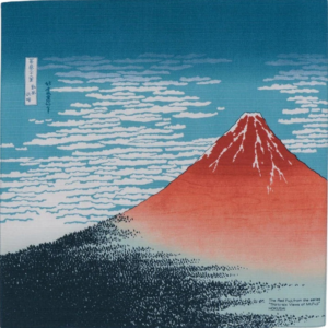 FUROSHIKI JAPONAIS – MONT FUJI ROUGE & VAGUES