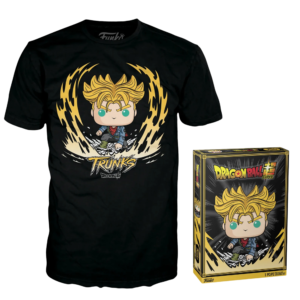 T-SHIRT POP TEES DRAGON BALL SUPER – TRUNKS SUPER SAIYAN – TAILLE L